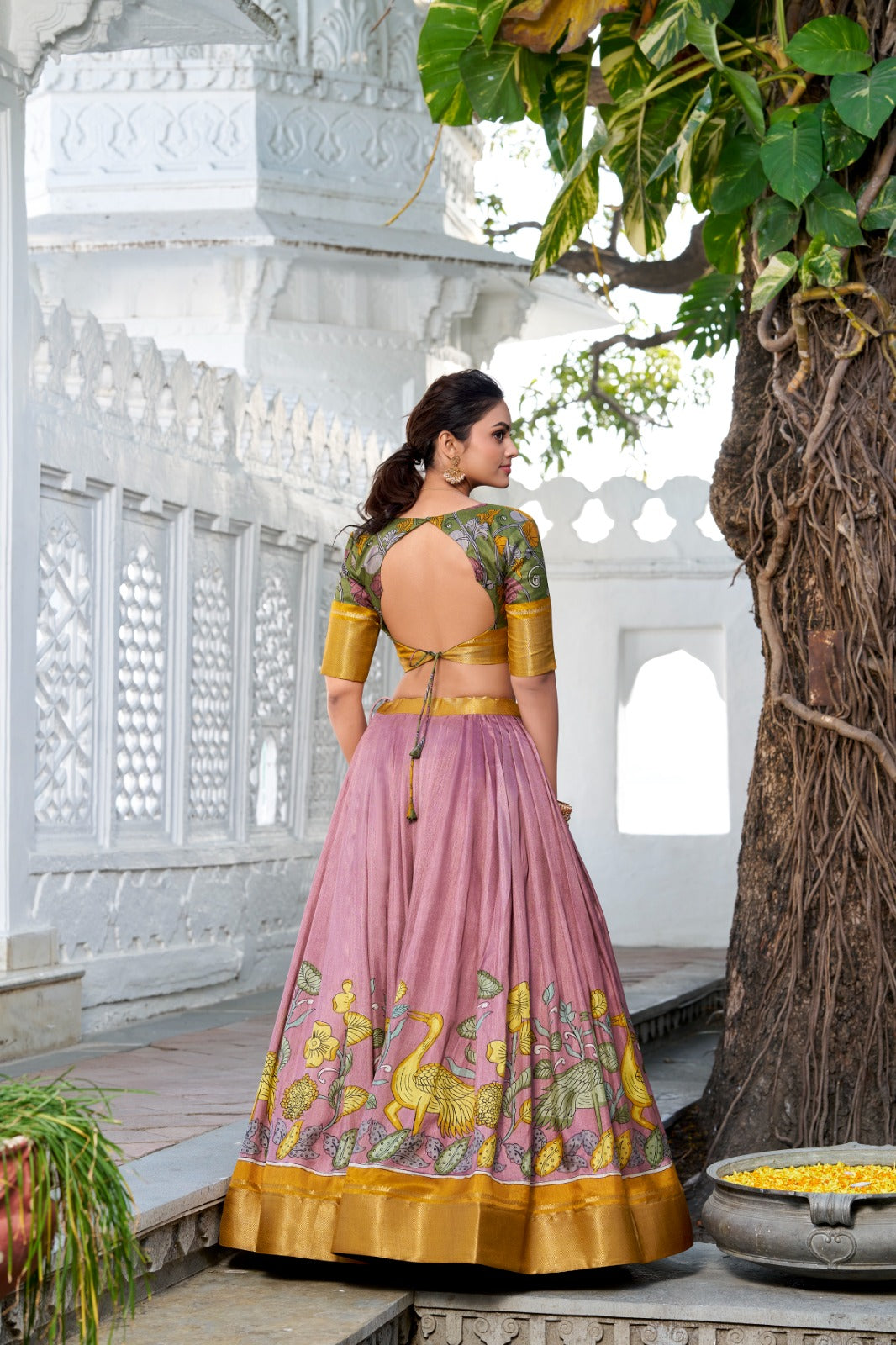 Presenting a perfectly blendedTussar silk lehenga for festive season to charm your look!β¨ - Navratri And other Festival